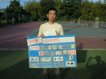  06/08(水) 男子シングルス オープン 優勝＜インスピリッツテニスクラブ＞