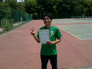 08/01(金) 男子シングルス オープン 優勝＜インスピリッツテニスクラブ＞