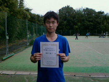 08/28(火) 男子シングルス オープン 優勝＜インスピリッツテニスクラブ＞