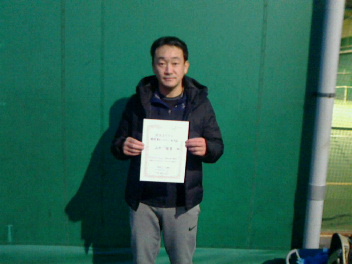01/28(月) 男子シングルス 初中級 優勝＜トマトインドアテニスクラブ＞