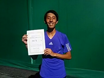 09/27(金) 男子シングルス オープン 優勝＜トマトインドアテニスクラブ＞
