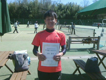 03/25(水) 男子シングルス オープン 優勝＜インスピリッツテニスクラブ＞