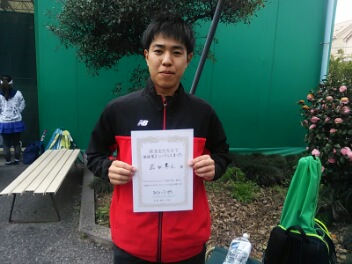 03/27(金) 男子シングルス オープン 優勝＜トマトインドアテニスクラブ＞
