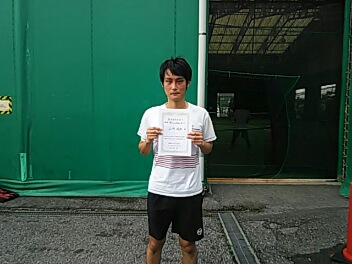 07/03(金) 男子シングルス オープン 優勝＜トマトインドアテニスクラブ＞