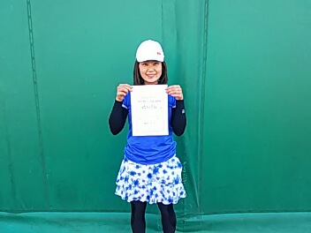 02/03(水) 女子シングルス 超初級 優勝＜トマトインドアテニスクラブ＞