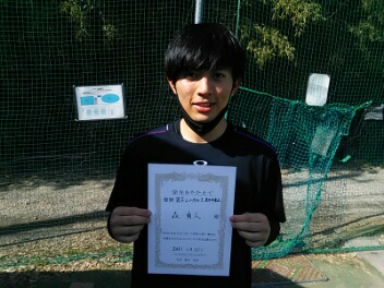 03/23(火)男子シングルス 初中級 優勝＜インスピリッツテニスクラブ＞