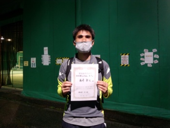 05/22(土) 男子シングルス オープン 優勝＜トマトインドアテニスクラブ＞