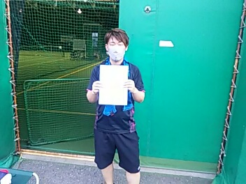 05/26(水) 男子シングルス 初中級 優勝＜トマトインドアテニスクラブ＞