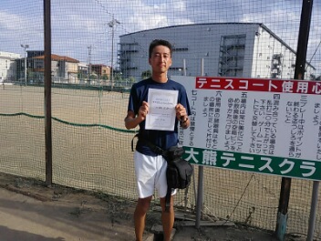 07/23(金)男子シングルス 初中級 優勝＜大熊テニスクラブ＞
