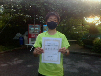 07/30(金) 男子シングルス 初中級 優勝＜トマトインドアテニスクラブ＞