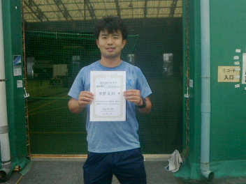 09/29(水) 男子シングルス オープン 優勝＜トマトインドアテニスクラブ＞