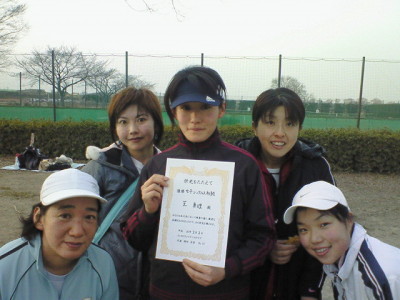 2/2（土）女子シングルス初級優勝