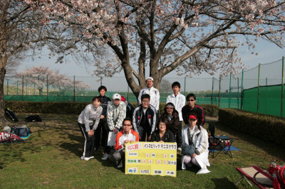 ギネスに挑戦！4/4(土)別会場男子シングルス初級・女子シングルス初級集合写真