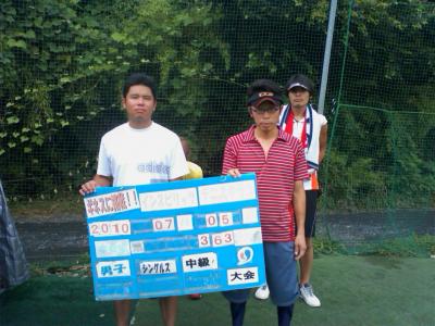07/05(月) 男子シングルス 中級＜インスピリッツテニスクラブ＞