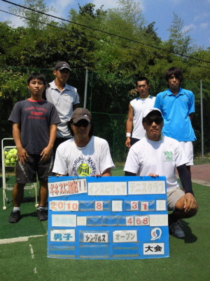 08/31(火) 男子シングルス オープン＜インスピリッツテニスクラブ＞