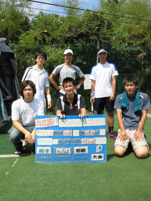 09/01(水) 男子シングルス 初級＜インスピリッツテニスクラブ＞