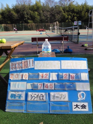 12/28(火) 男子シングルス オープン 優勝＜インスピリッツテニスクラブ＞