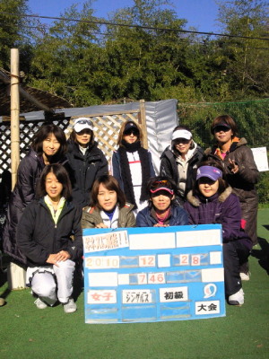 12/28(火) 女子シングルス 初級＜インスピリッツテニスクラブ＞