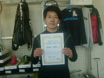 01/23(月) 男子シングルス オープン 優勝＜イケノヤテニススクール＞