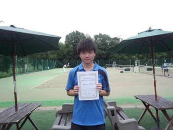 08/03(木) 男子シングルス 初中級 優勝＜インスピリッツテニスクラブ＞