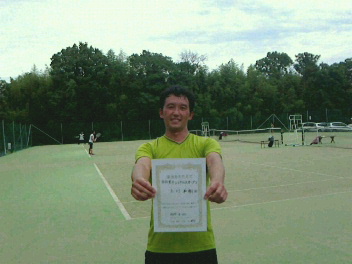 08/25(金) 男子シングルス オープン 優勝＜インスピリッツテニスクラブ＞