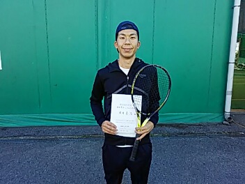 12/28(金) 男子シングルス オープン 優勝＜トマトインドアテニスクラブ＞