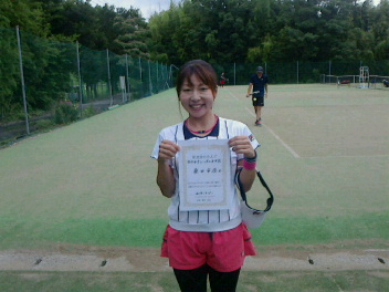 07/05(金) 女子シングルス 中級 優勝＜インスピリッツテニスクラブ＞