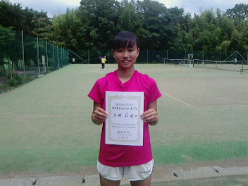07/08(月) 女子シングルス オープン 優勝＜インスピリッツテニスクラブ＞