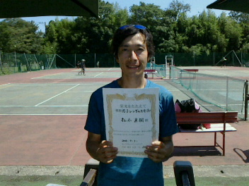 09/01(木) 男子シングルス オープン 優勝＜インスピリッツテニスクラブ＞