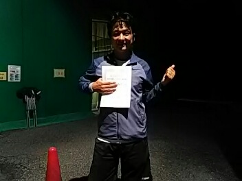 10/21(水) 男子シングルス 初中級 優勝＜トマトインドアテニスクラブ＞