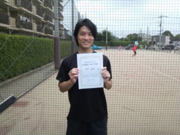 06/22(火) 男子シングルス 中級 優勝＜東大宮テニスクラブ＞