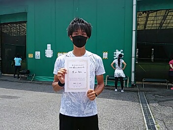 07/26(月) 男子シングルス オープン 優勝＜トマトインドアテニスクラブ＞