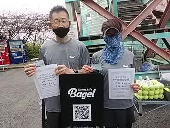 03/31(木) BagleｰSports.Life協賛 ミックスダブルス 初中級 優勝＜トマトインドアテニスクラブ＞