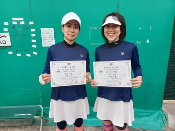 12/20(土) 女子ダブルス 中級 優勝＜トマトインドアテニスクラブ